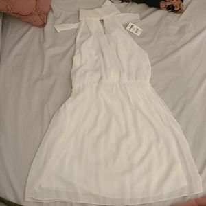 White halter dress